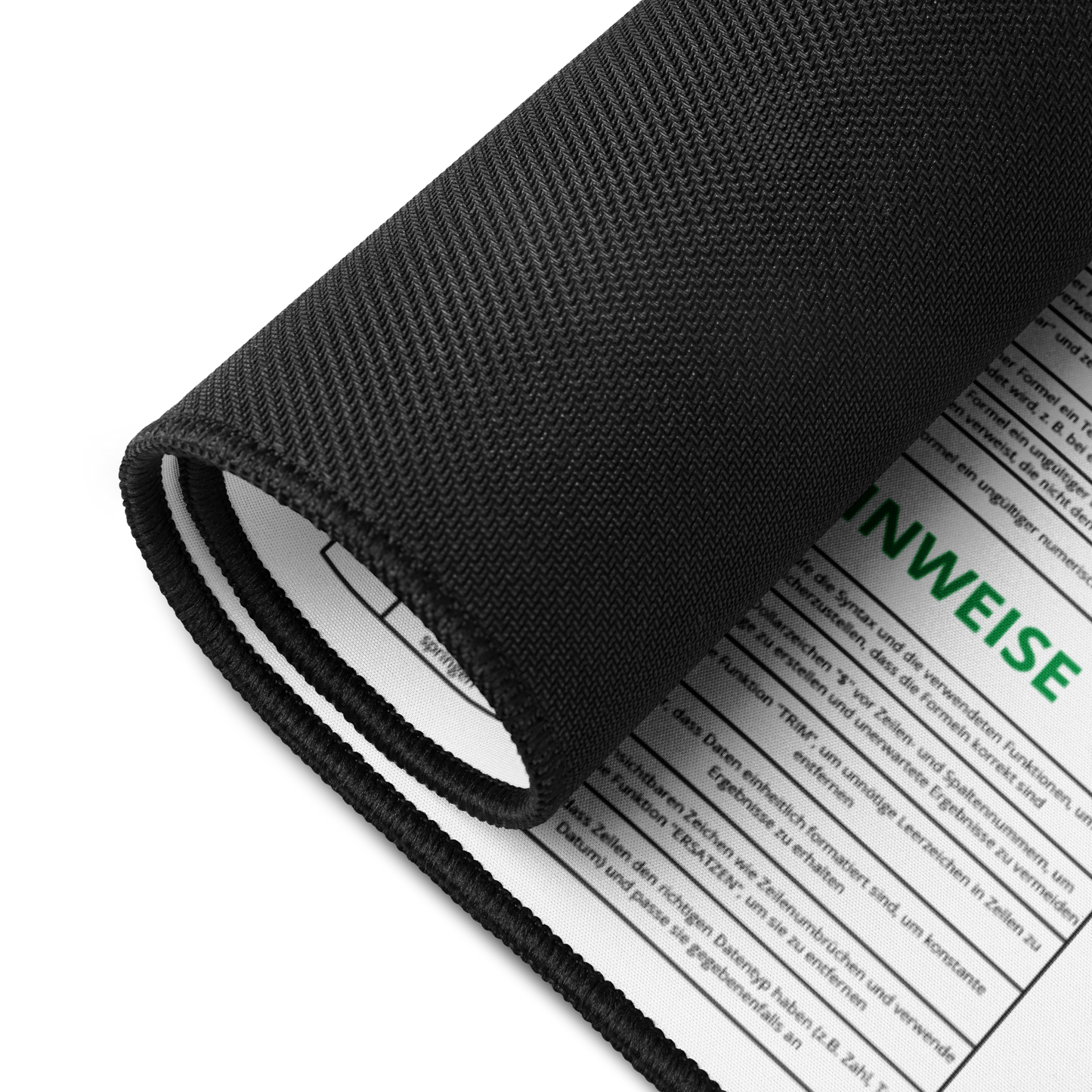 XXL-Schreibtischunterlage für Excel