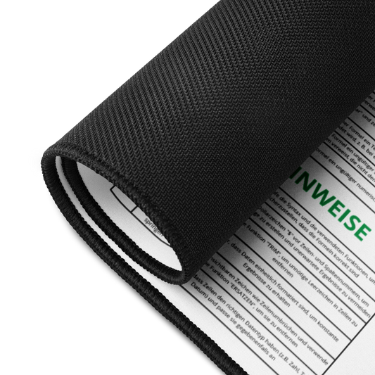 XXL-Schreibtischunterlage für Excel